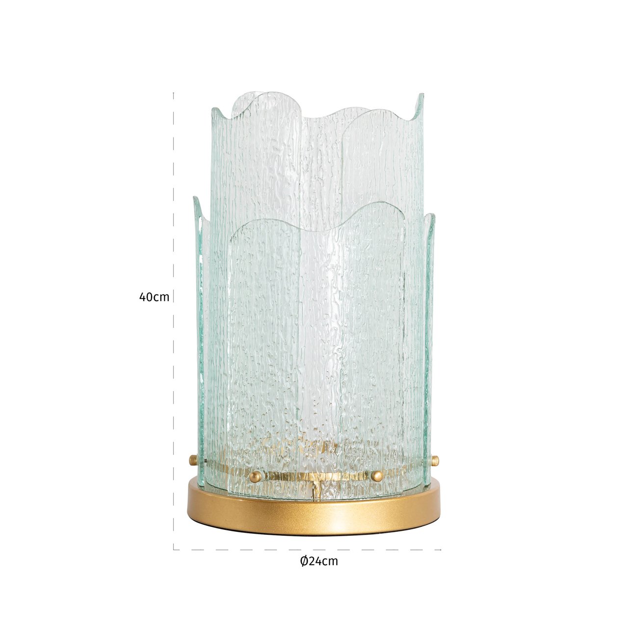 Suport Lumanari Hurricane Danila Auriu | Mare | Clasic