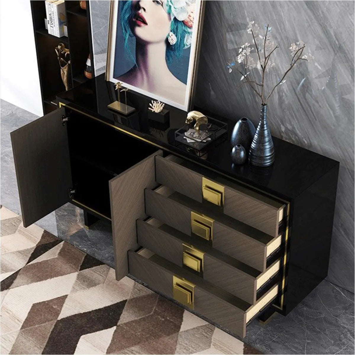 Cassettiera Batari: design moderno, eleganza minimalista per la camera da letto