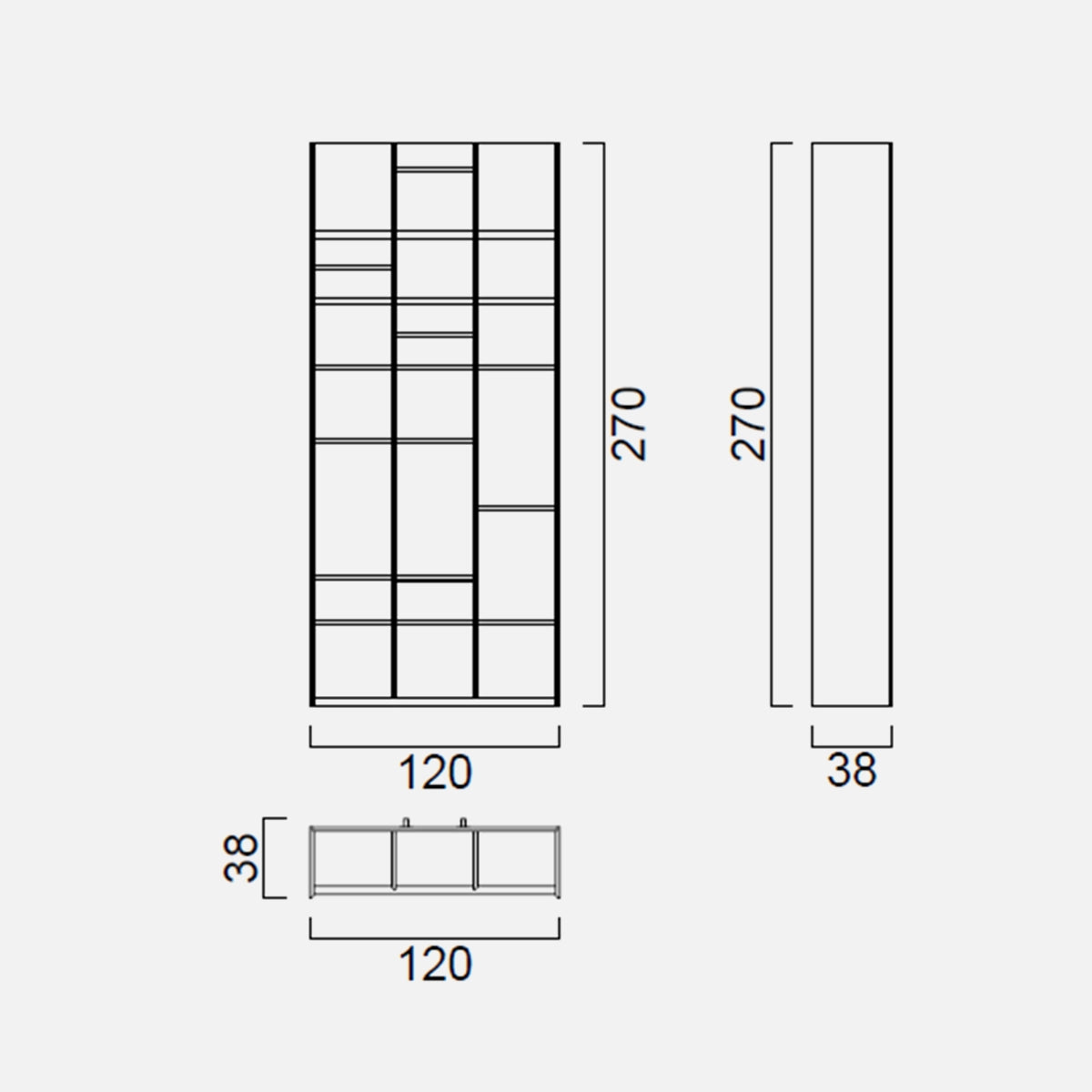 Biblioteca Gama – Rafturi Moderne cu Iluminare LED