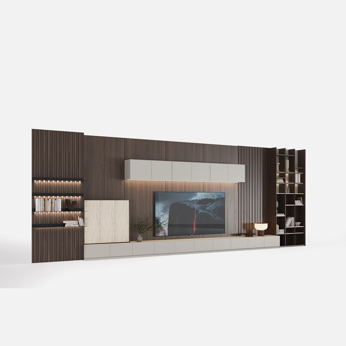 Comoda TV Gama – Ceramic si Sertare Push Open