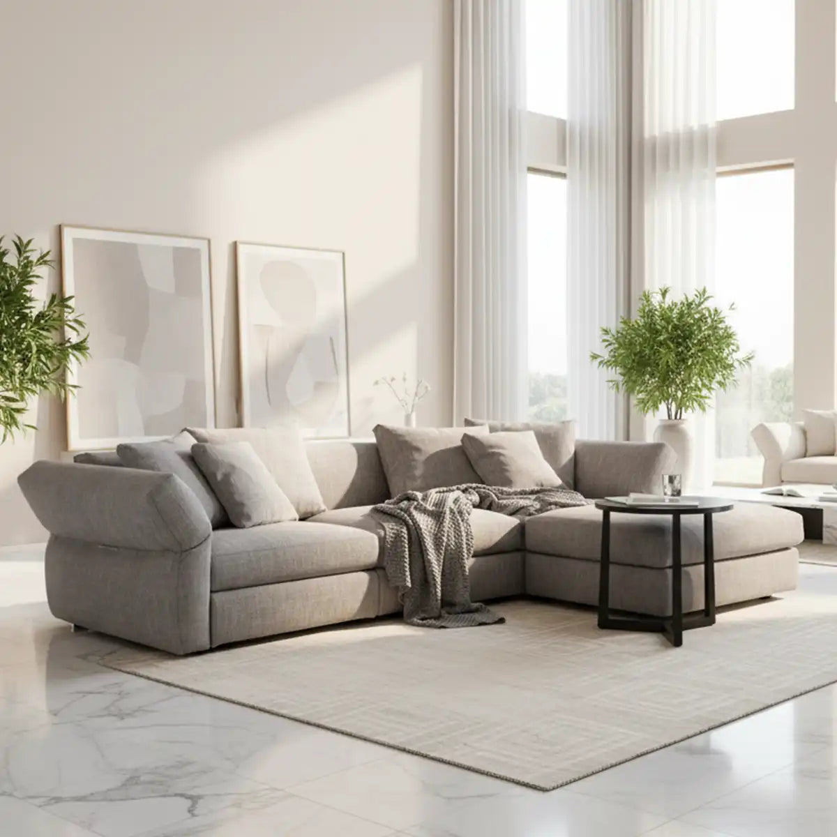 DIVANO ANISIA 4L + SGABELLO