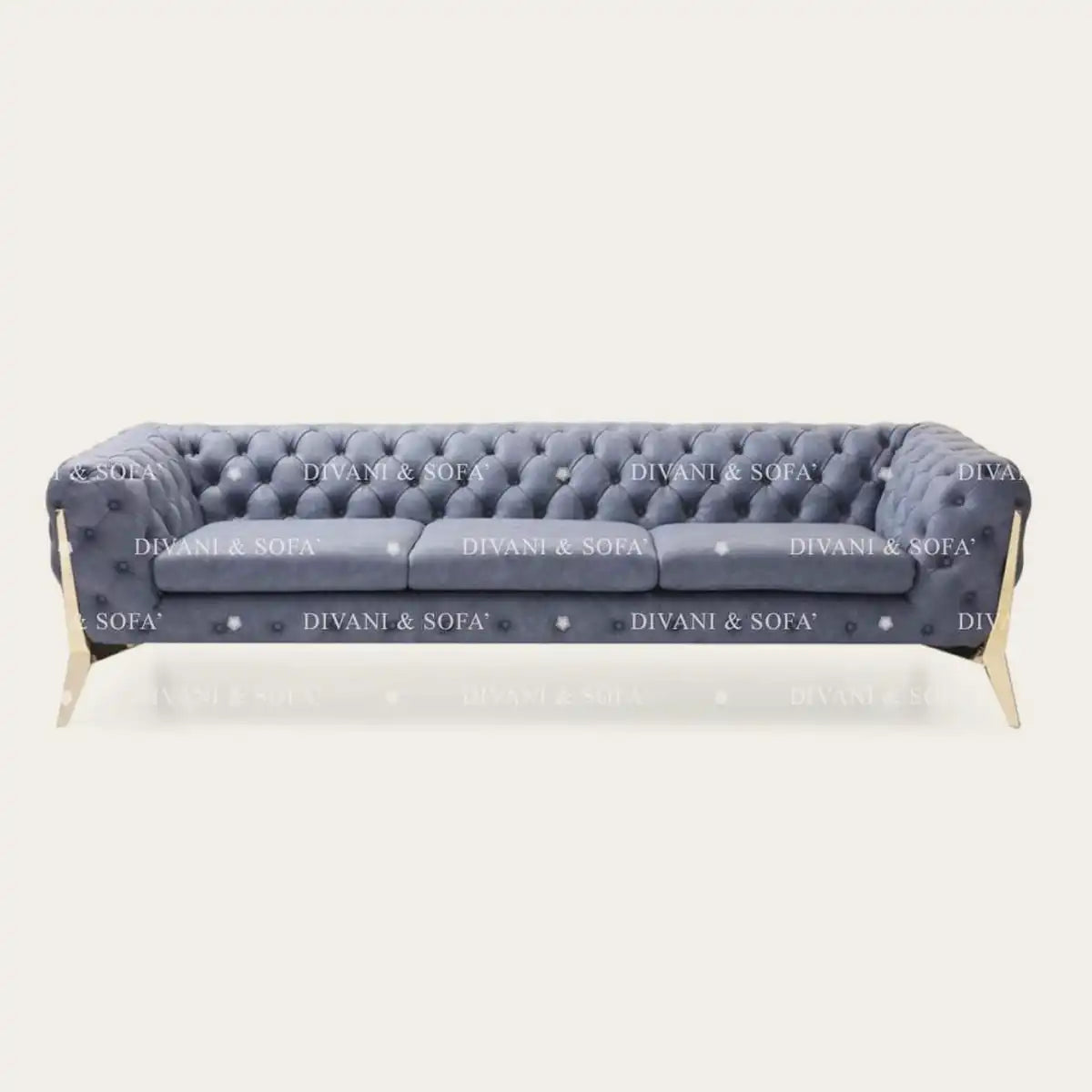Canapea Aston 3 Locuri – Catifea Crem