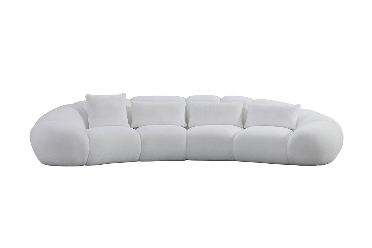 Canapea Bianco, cartifea, alb poza, 360x115x75 cm