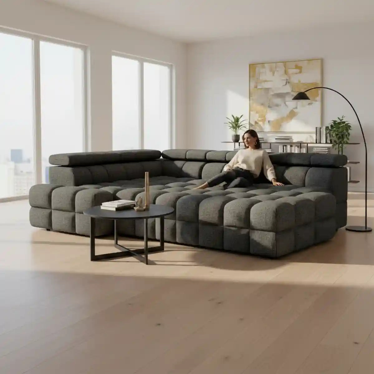 Divano angolare moderno: comfort, eleganza e funzionalità per il soggiorno