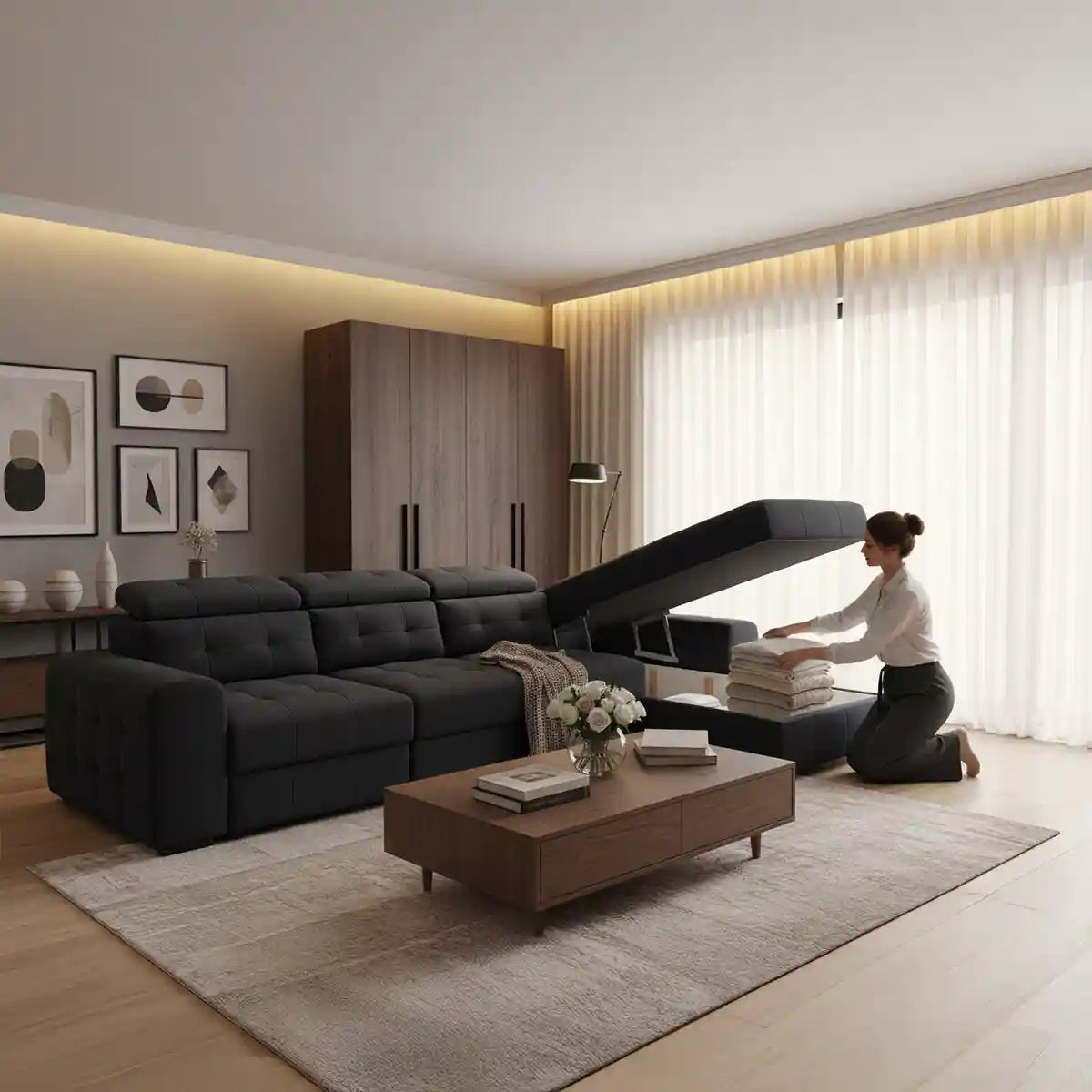 Divano angolare moderno: comfort, eleganza e funzionalità per il soggiorno
