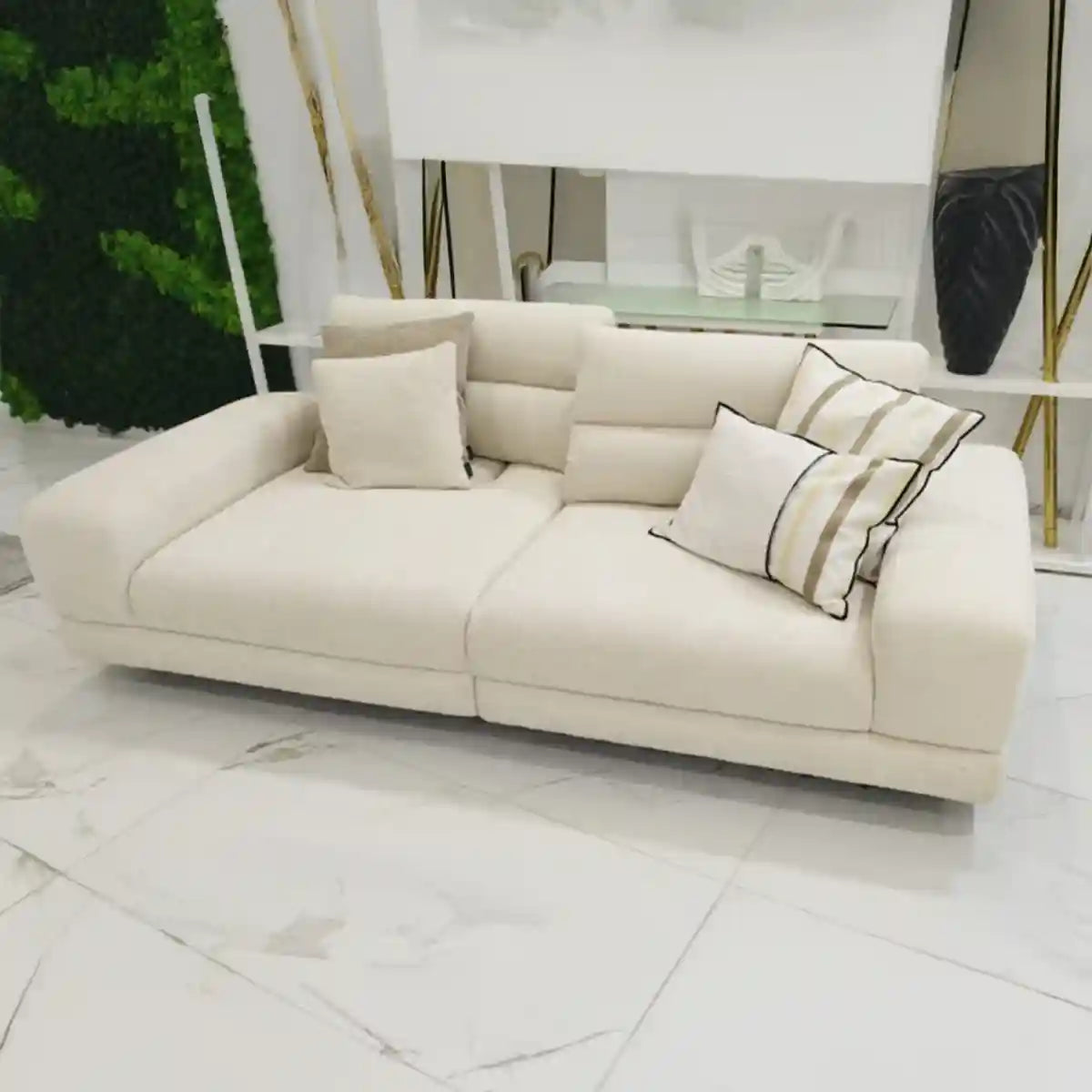 Canapea Leona 3L, Bej, 240x105x85 - Eleganta si comfort modern pentru living