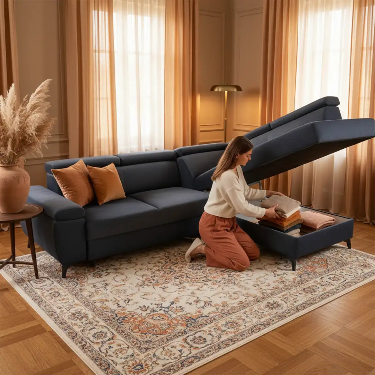 Coltar Extensibil Navio, 276x205x81/93 cm – confort modular și design elegant
