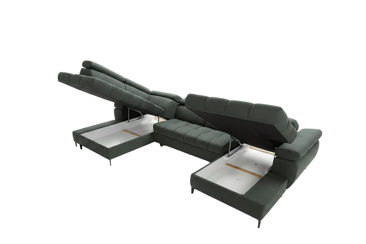 Coltar extensibila Stillo cu depozitare 344x174x202 cm