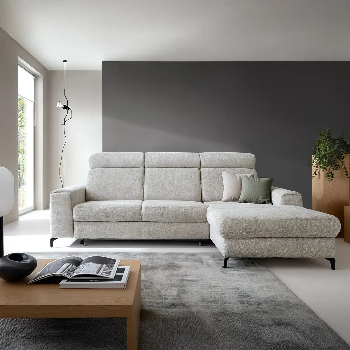 Coltar Extensibil Notte, 268x174x102 cm