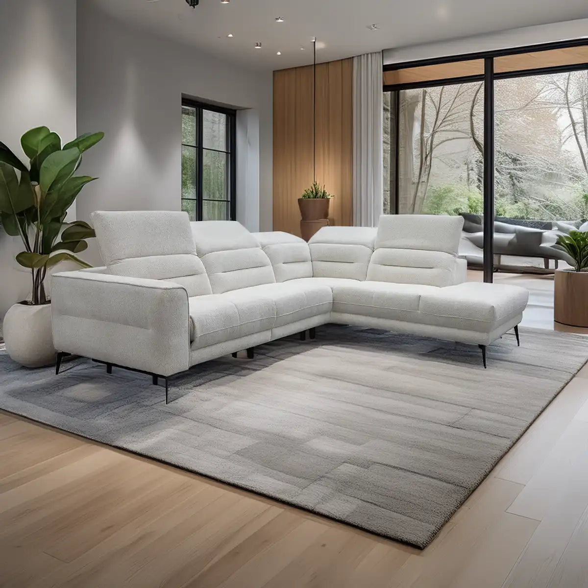 Coltar Bali cu recliner electric 280x278x103cm