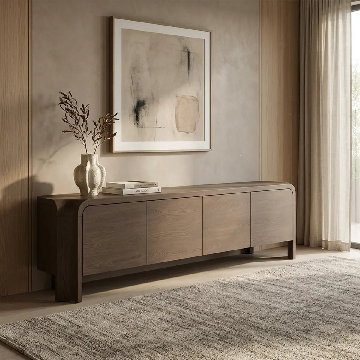 Comodă Bacuzo, Comodă Joasă Pentru Living, 220 cm