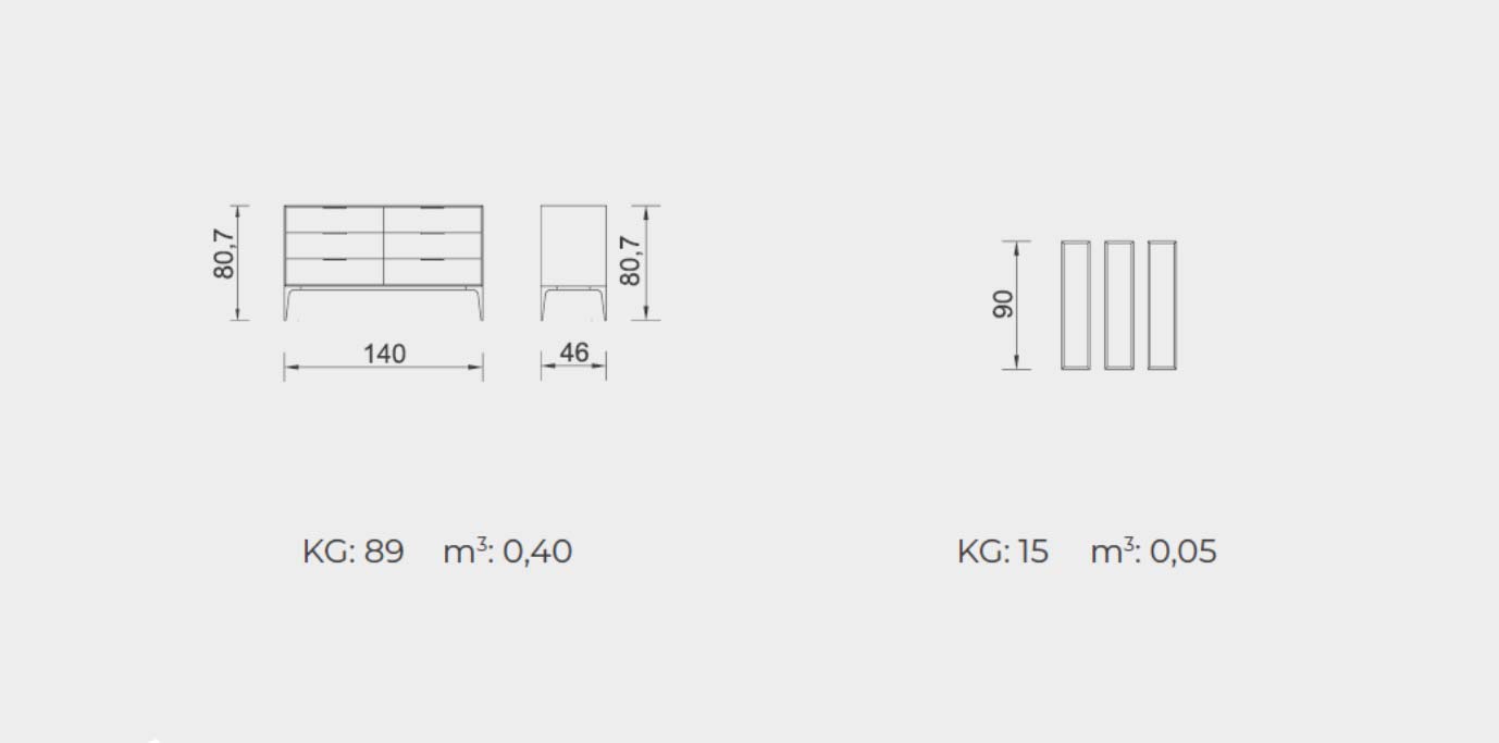 Comoda cu oglinda Bordeaux