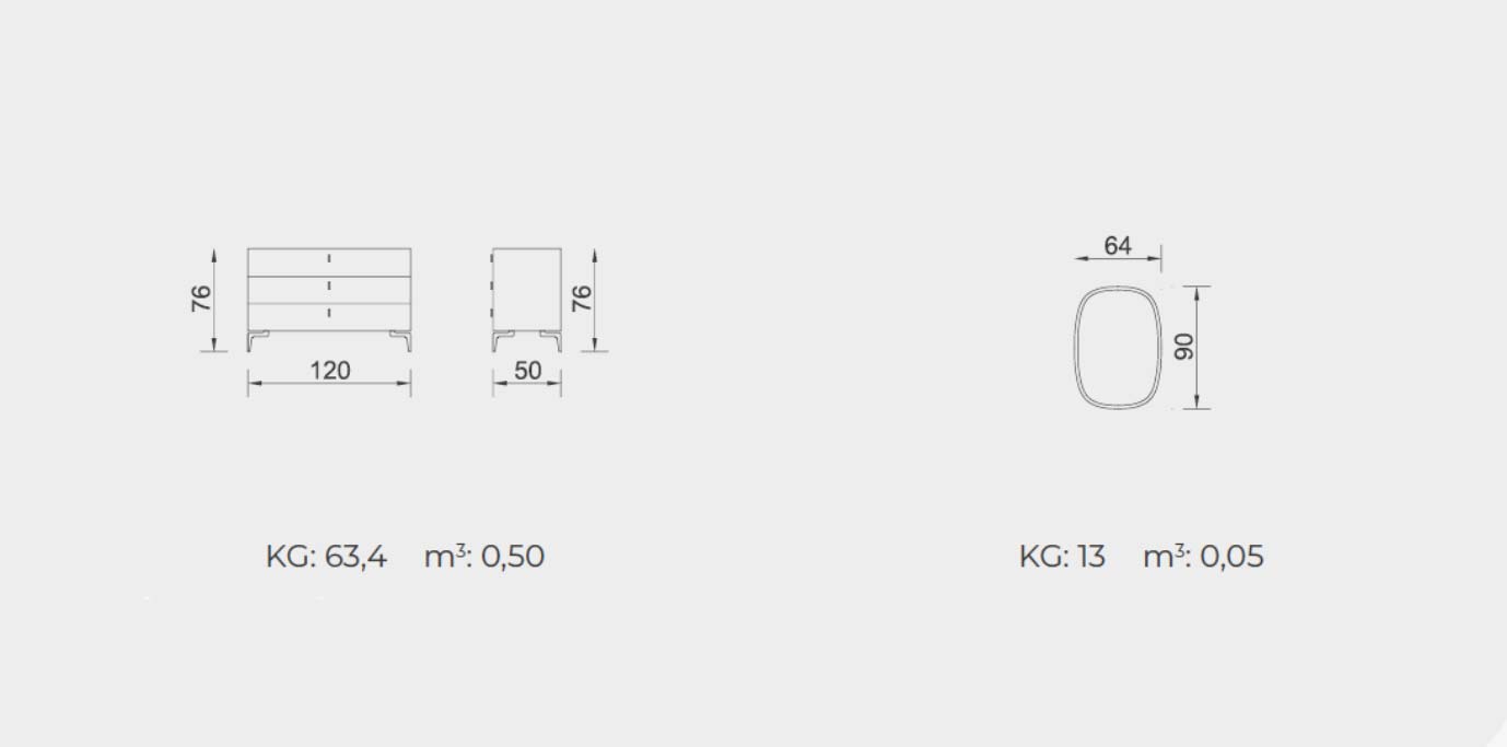 Comoda cu oglinda BATTITO