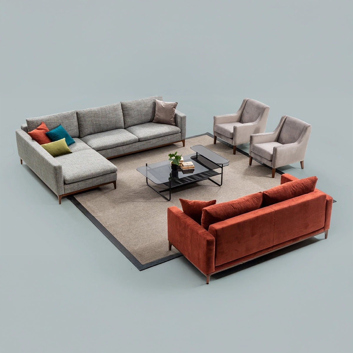 Composizioni Rifugio – Comfort ed eleganza modulare per la zona giorno