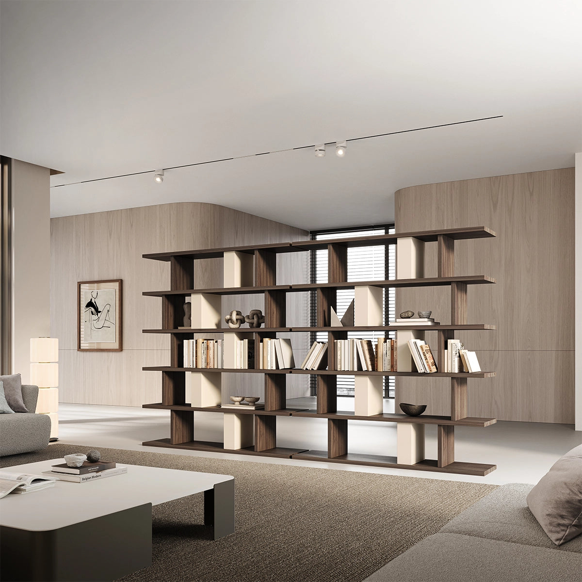 Biblioteca Hector – Raft de Depozitare Modern pentru Living