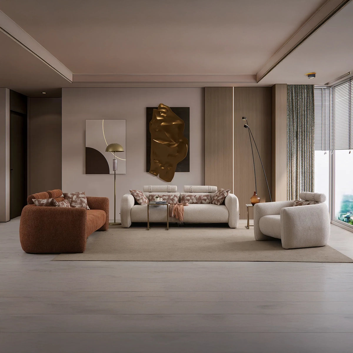 Compoziție BERLIN – Living modular contemporan cu design urban elegant