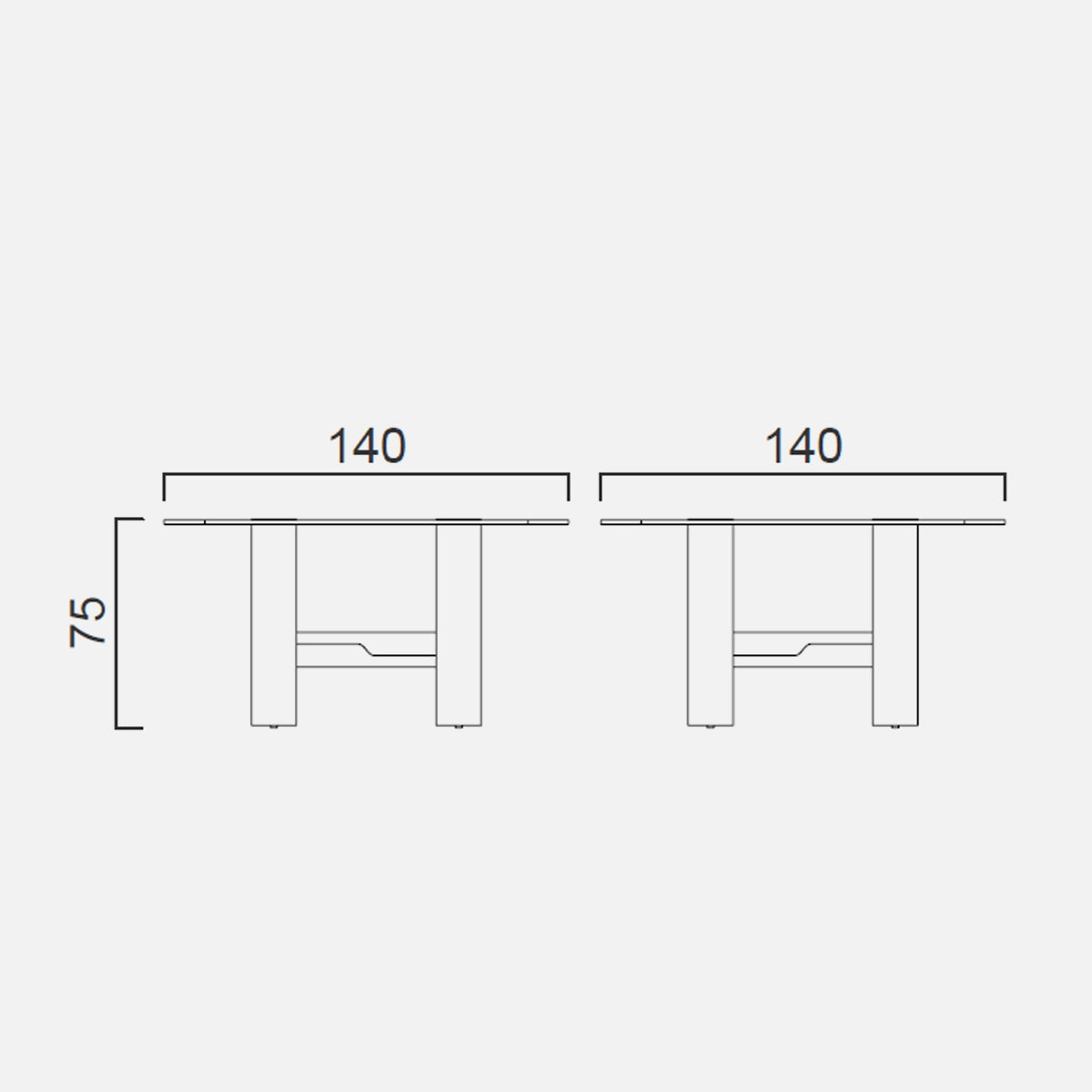 Masa Dining Lumis – Blat Sticla Transparenta