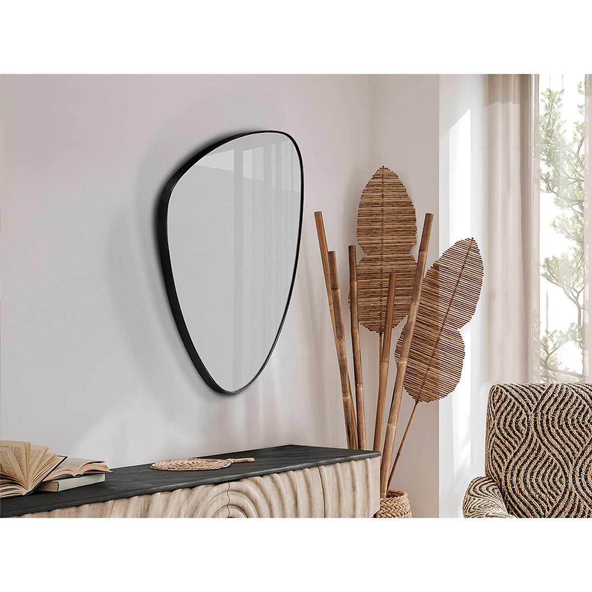 ORIO - OGLINDA TRIUNGHIERA 84x55 NEAGRĂ