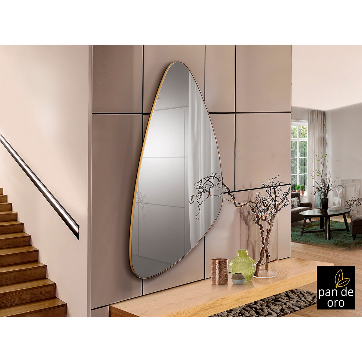 ORIO TRIANG. Oglinda, 168x81, AUR