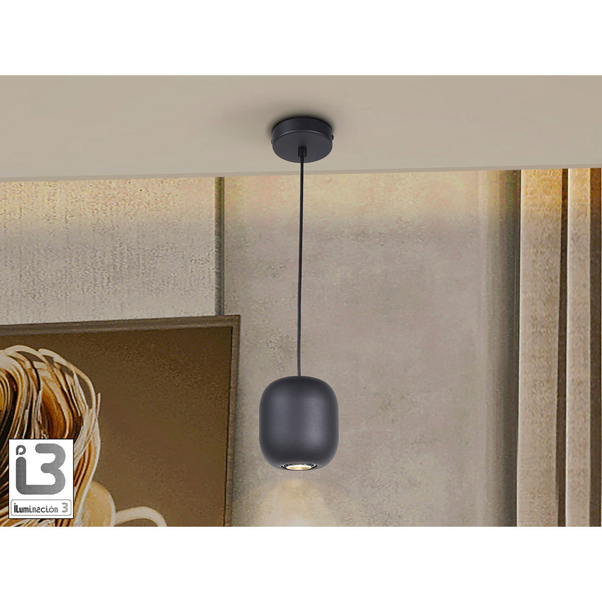 I3 - NIMES - LAMPĂ 1L NEAGRĂ