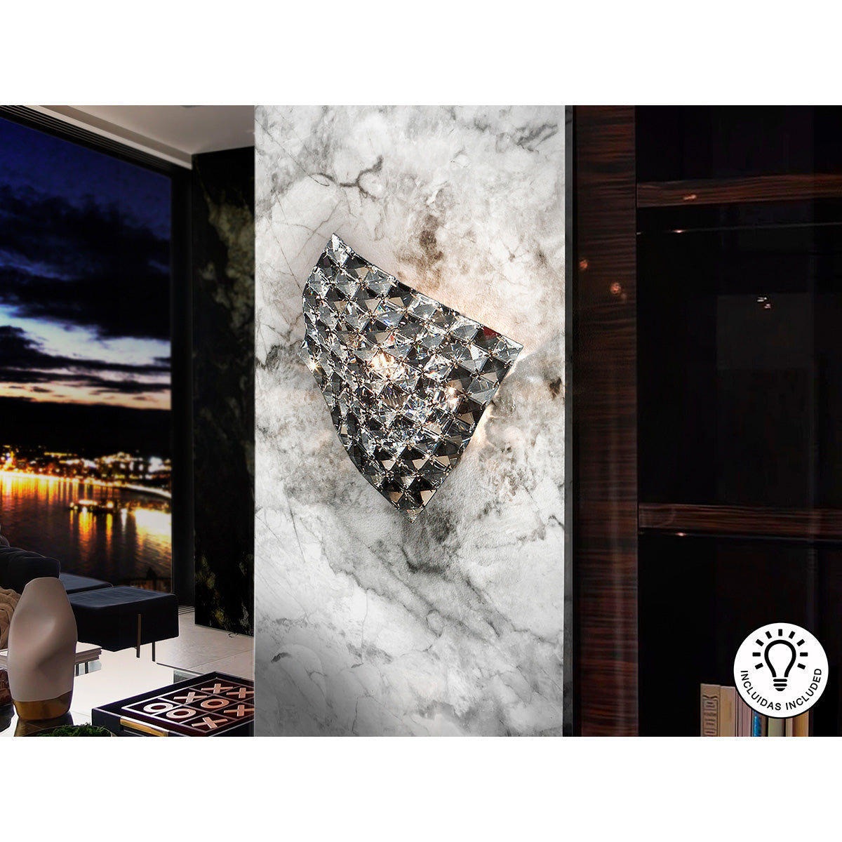 LAMPĂ DE APLICĂ DIN SATEN 1L.