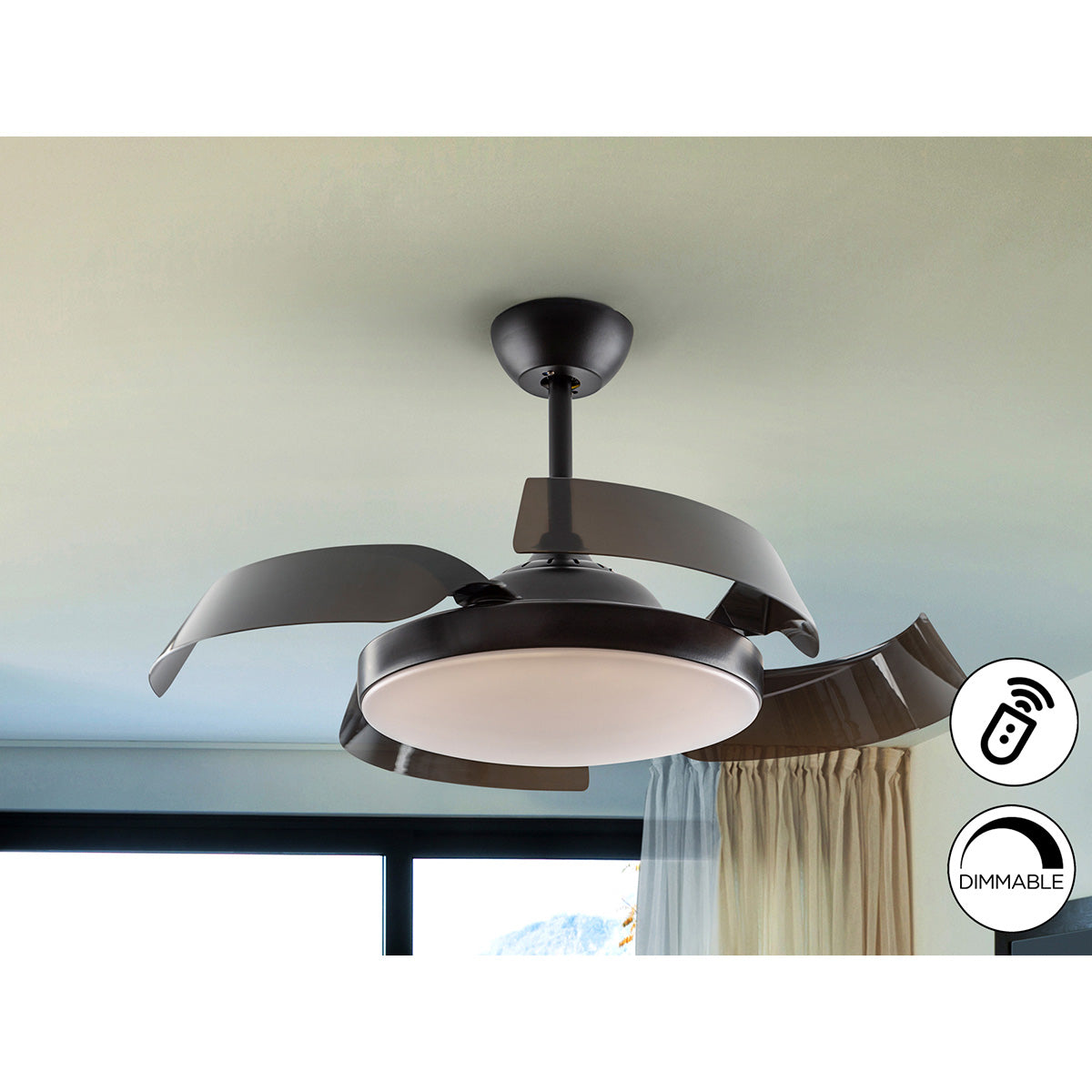 VENTILATOR ENZO NEGRU, CU REGLABILITATE ORĂ