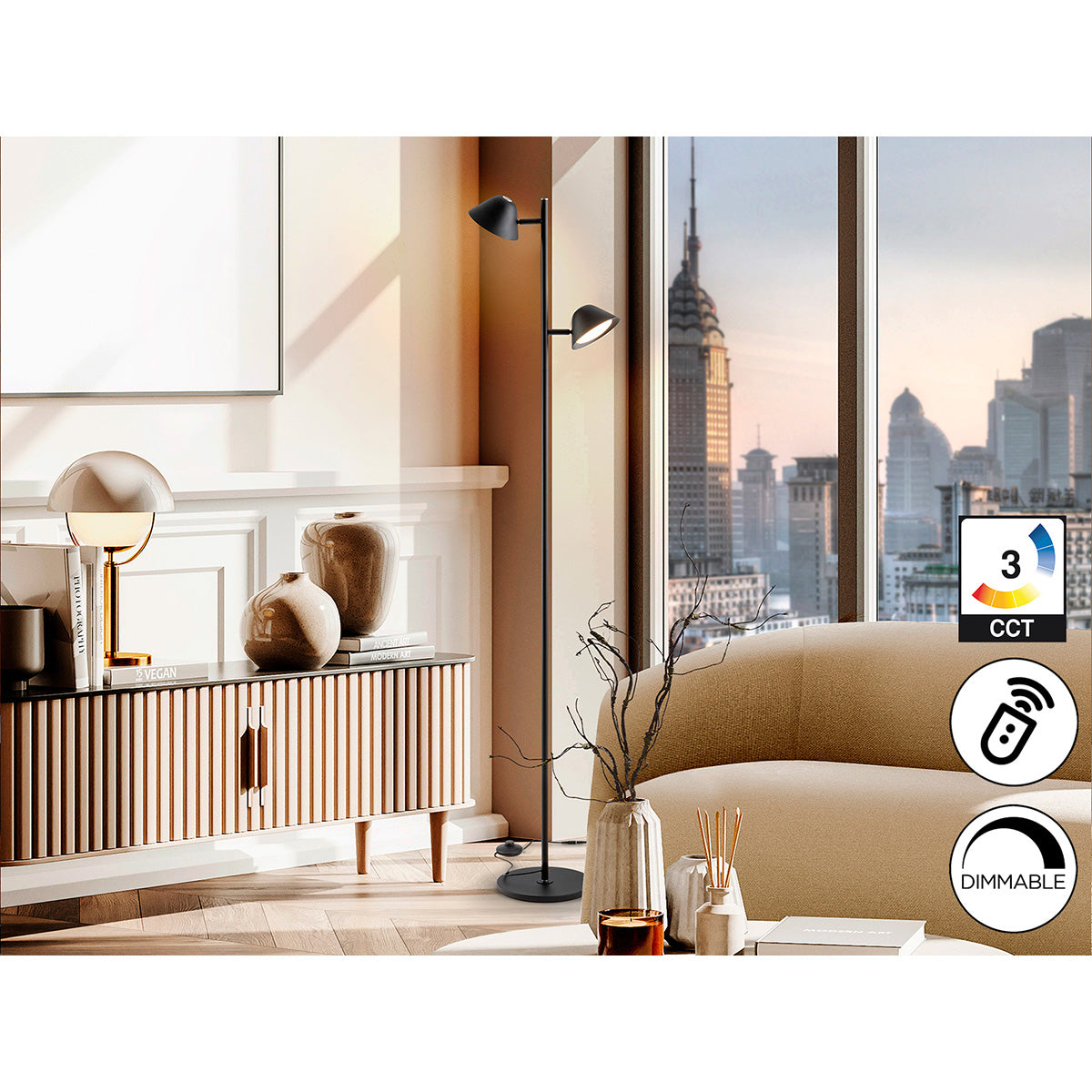 TAROS - LAMPĂ DE PODEAR 2L NEGRU