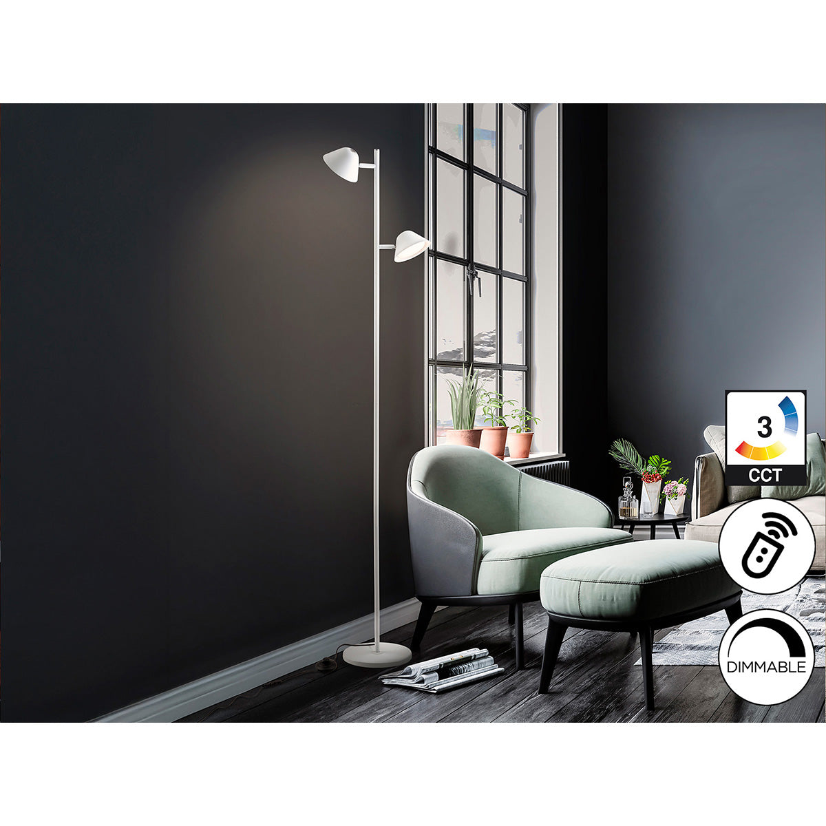 TAROS - LAMPĂ DE PODEAR 2L ALBĂ