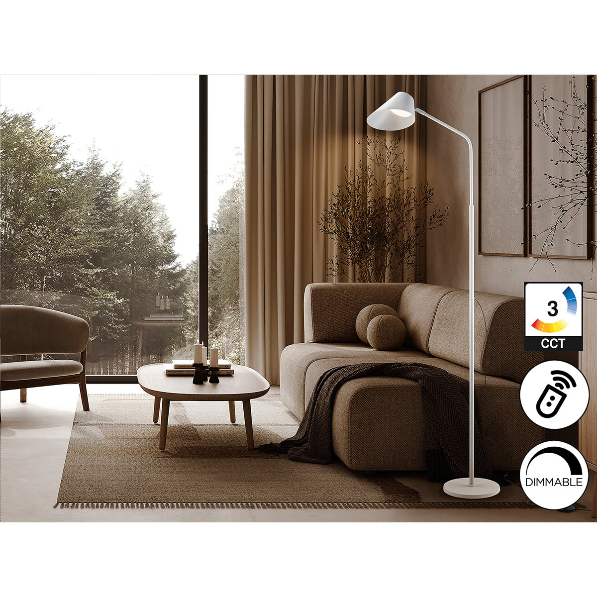 ESINO - LAMPĂ DE PODEAR 1L ALBĂ