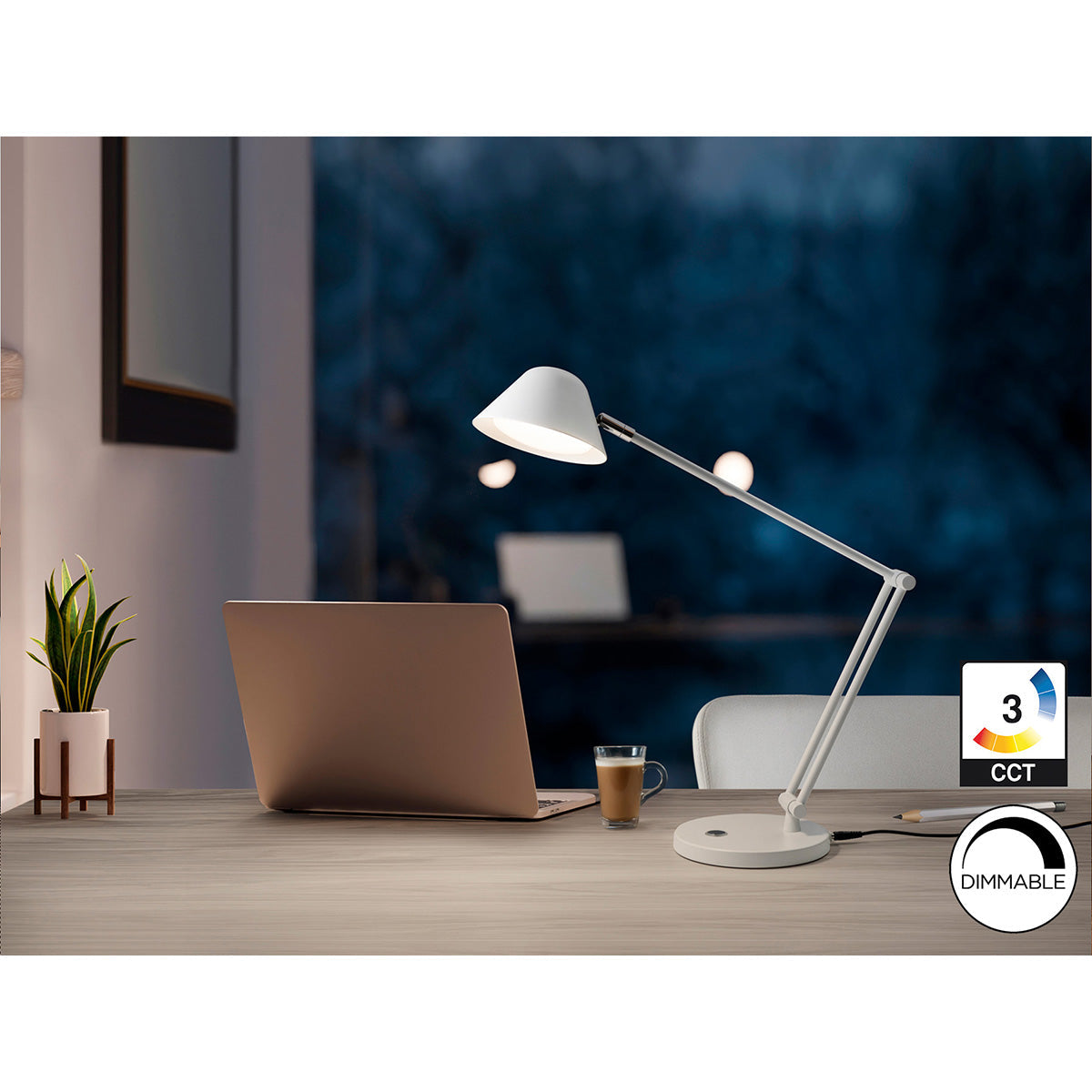 TAROS - LAMPĂ DE MASĂ 1L ALBĂ