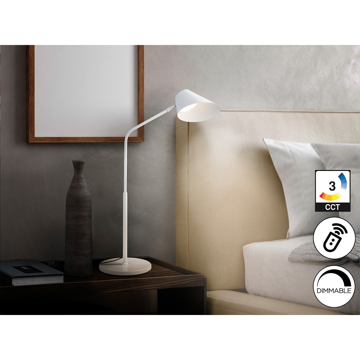 ESINO - LAMPĂ DE MASĂ 1L ALBĂ