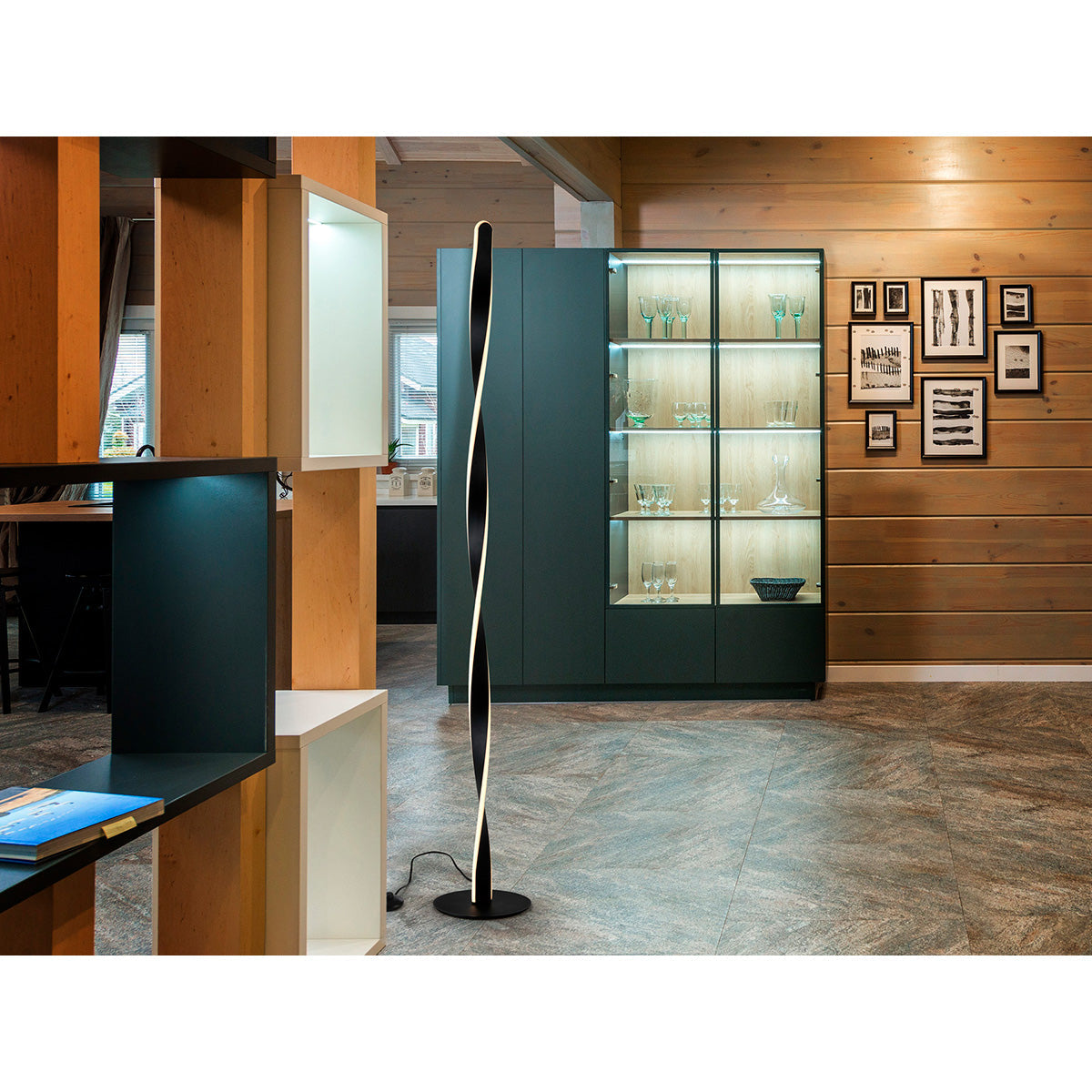 TWIST - LAMPĂ DE PODEAR NEGRU