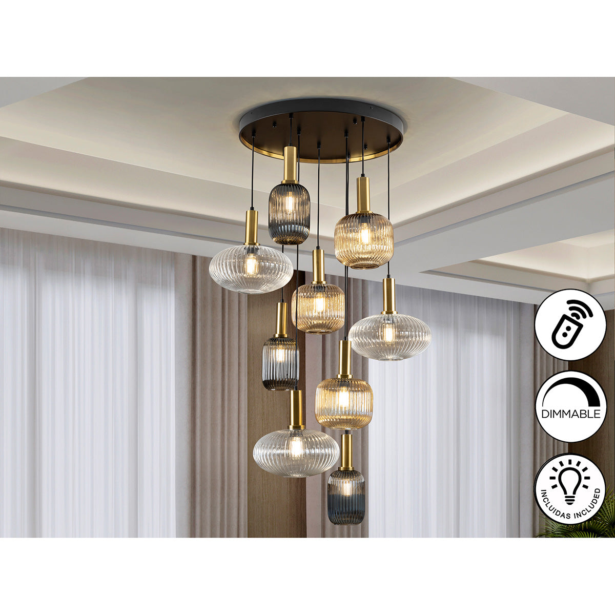 LAMPĂ NORMA 9L., NEGRU/ALAMĂ DIMM.