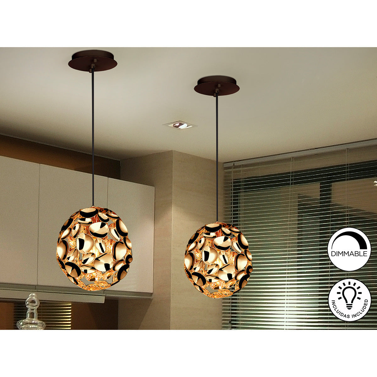 LAMPĂ NARISA 1L.18 cm,AUR ROSE