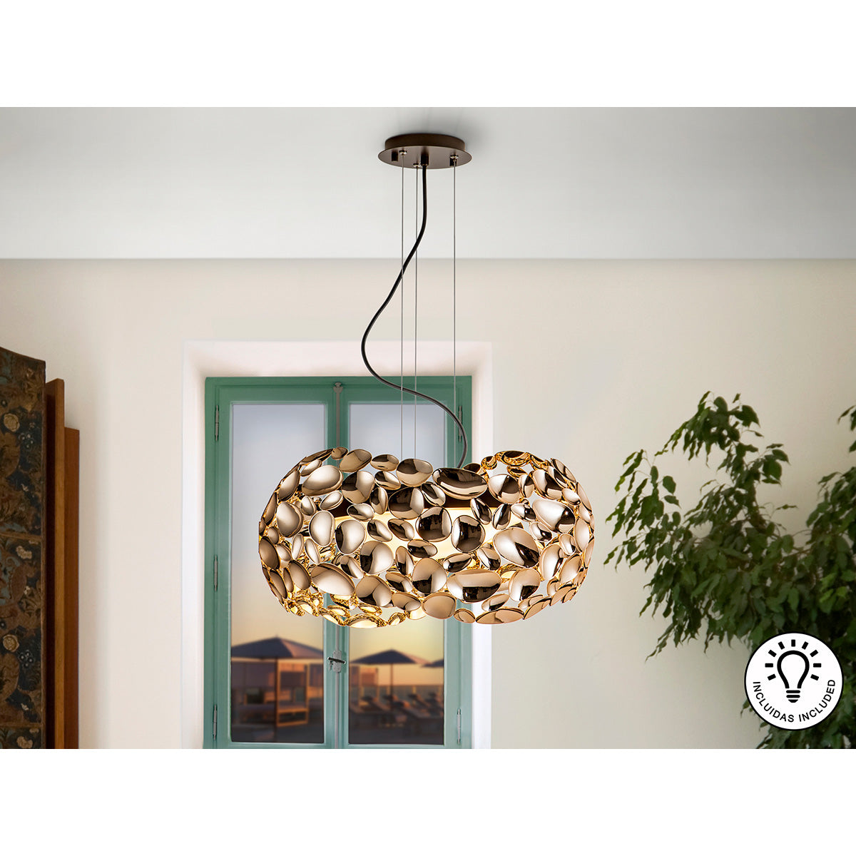 LAMPĂ NARISA 5L.47 cm AUR ROSE