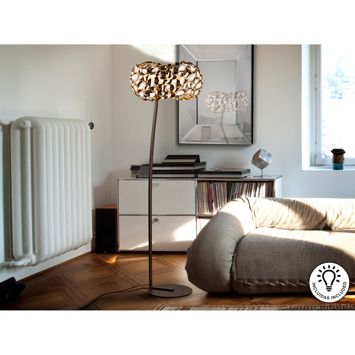 LAMPARA NARISA 5L. AUR ROSE