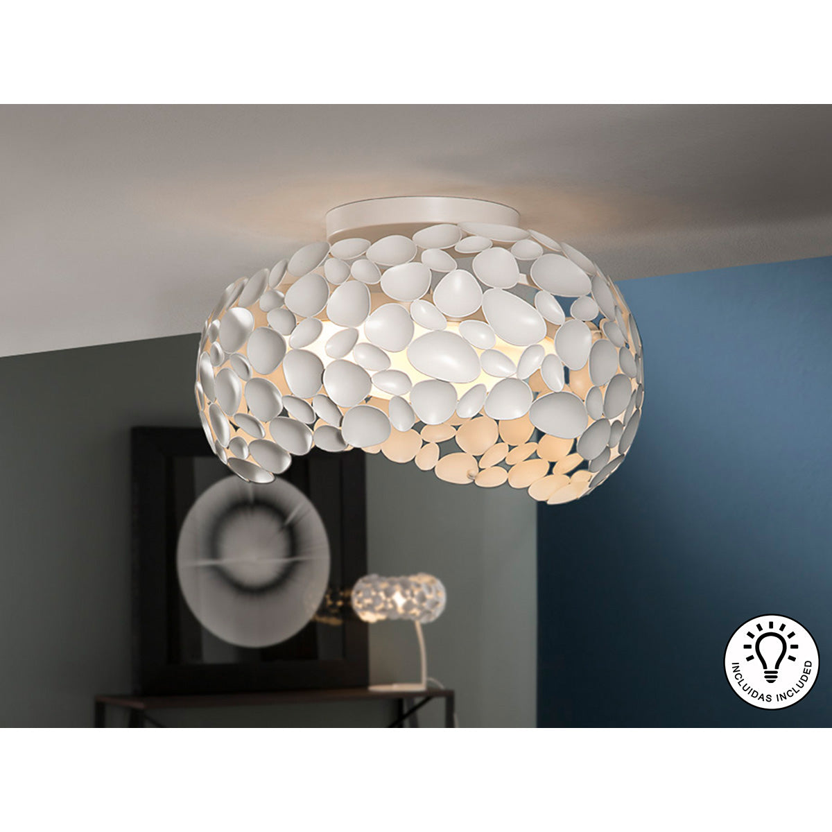 PLAFANIERA NARISA, 5L. 47 cm ALB