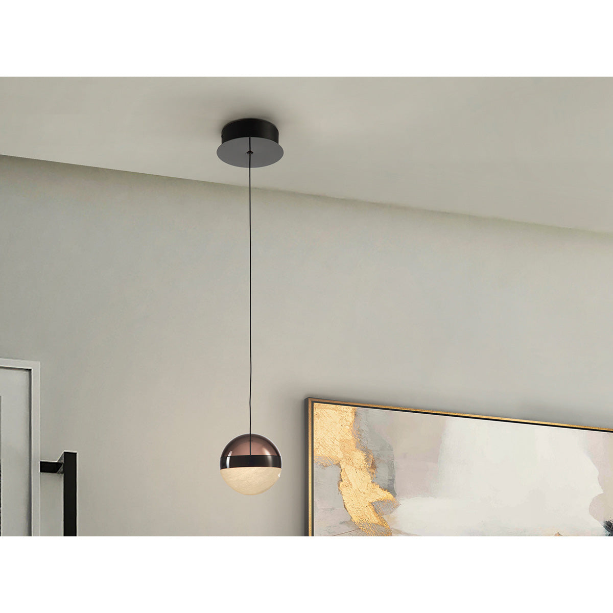 ORBES - LAMPĂ 1L. CROM NEGRU D12