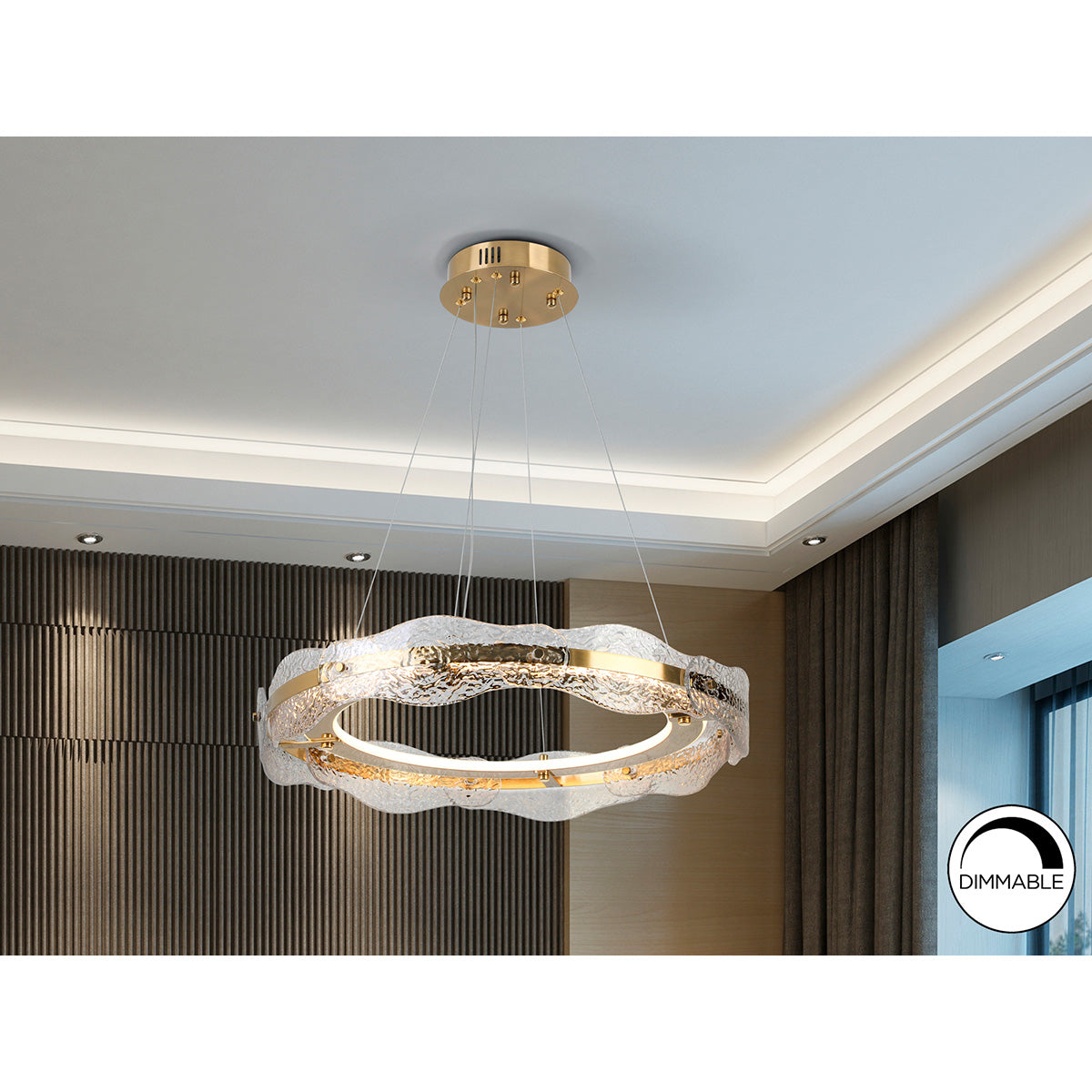 LAMPĂ LIRA 60 cm AUR