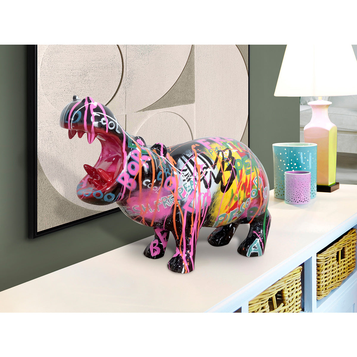 HIPOPOTAM - FIGURINĂ. GRAFFITI DECO