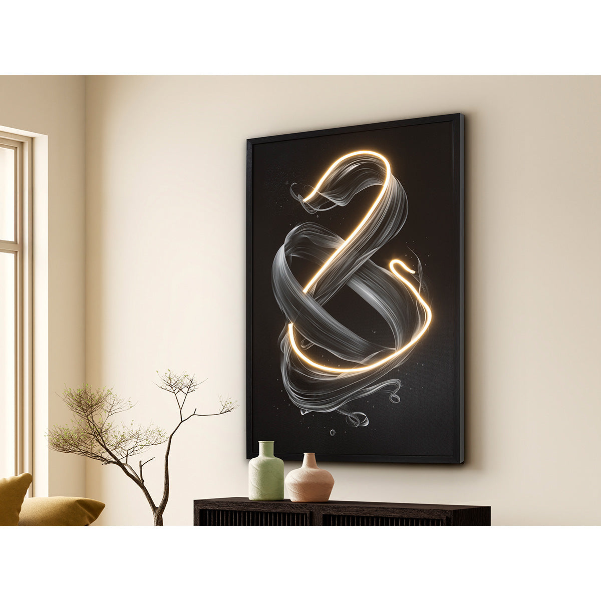 CINETIC - ARTĂ LUMINĂ LED 80x120