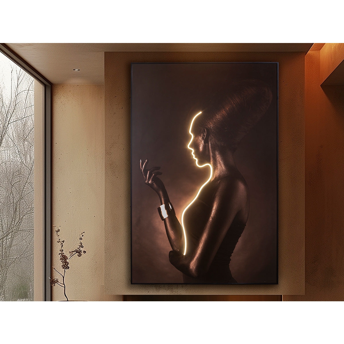 SILUETA - ARTĂ LUMINĂ LED 120x180