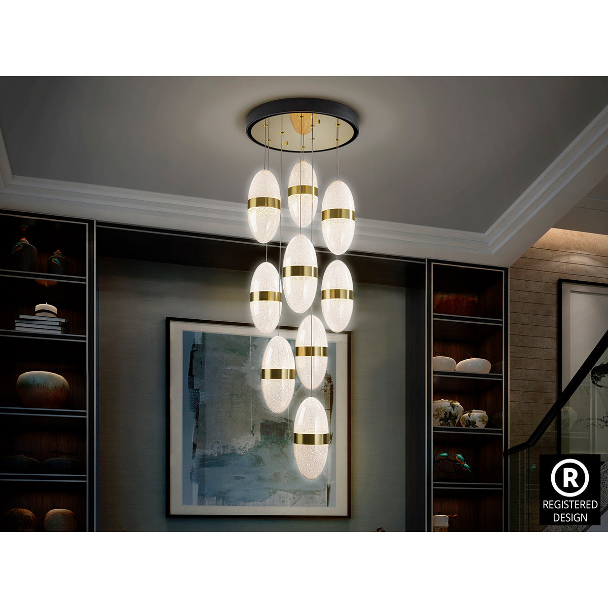 GRĂDINĂ - LAMPĂ 9L NEGRU-BRONZ