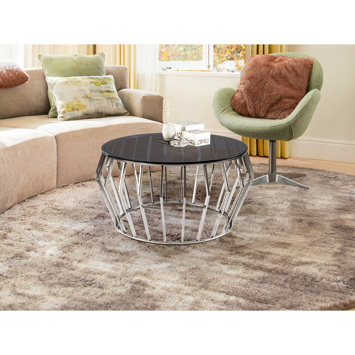 CIROS - MĂSUȚĂ DE CAFEA OȚEL BRILLANT