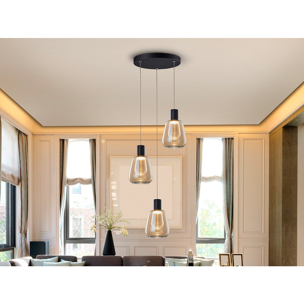 LAMPĂ CARISA 3L NEAGRĂ D35