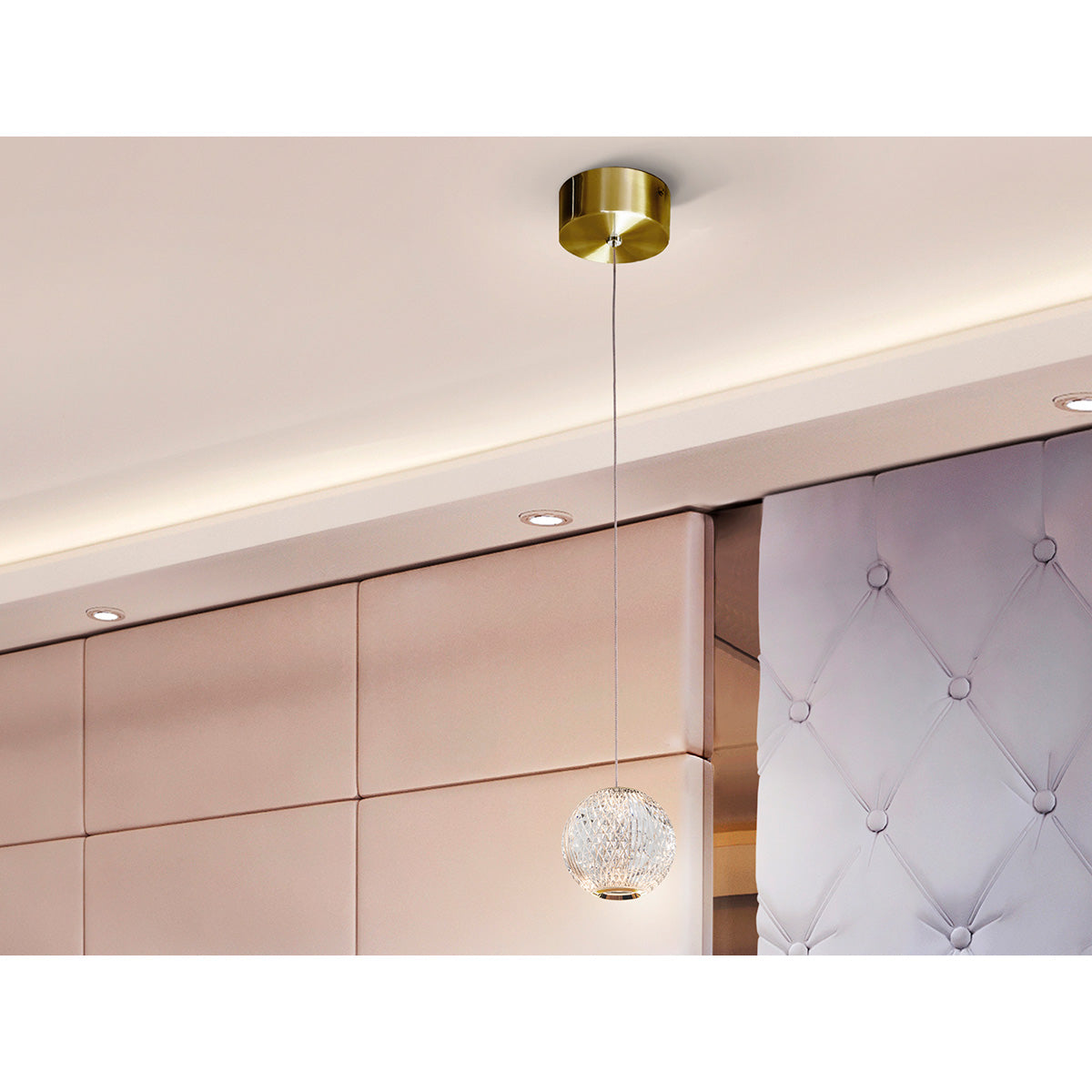 Lampă LED AUSTRAL 1L., 12 cm, aurie