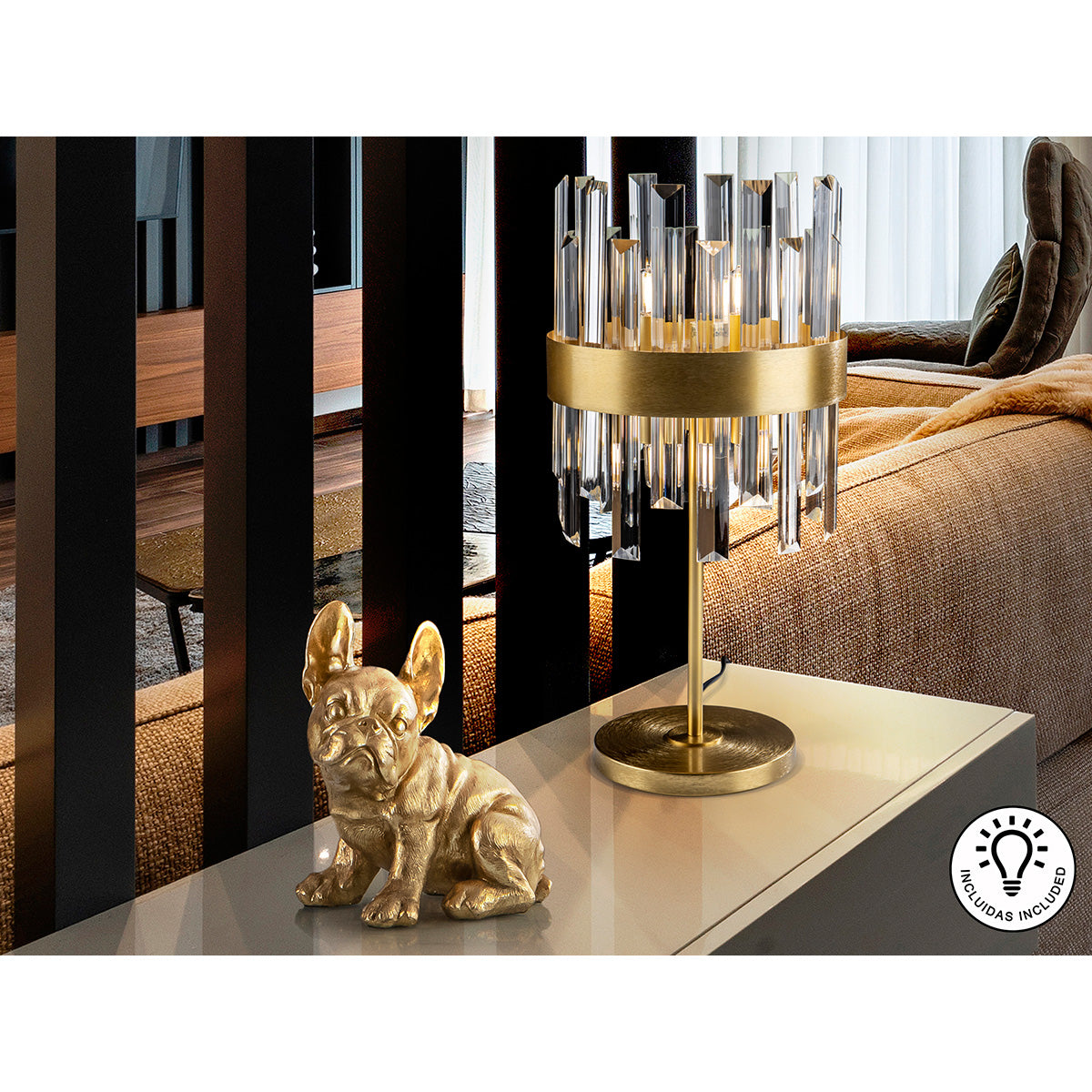 LAMPĂ DE MASĂ GRACE 6L., AURIE