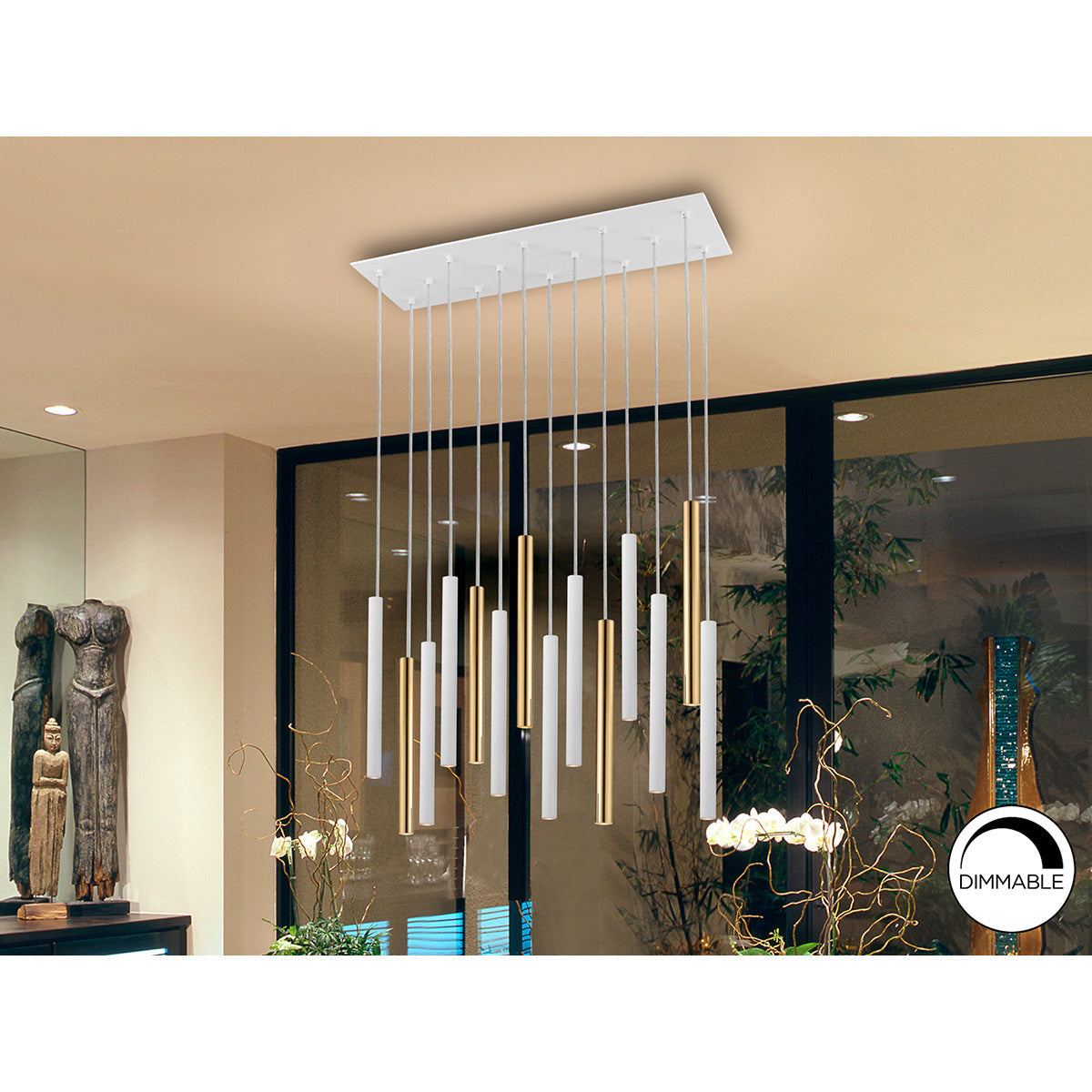 Lampă Varas, 14L., auriu/alb