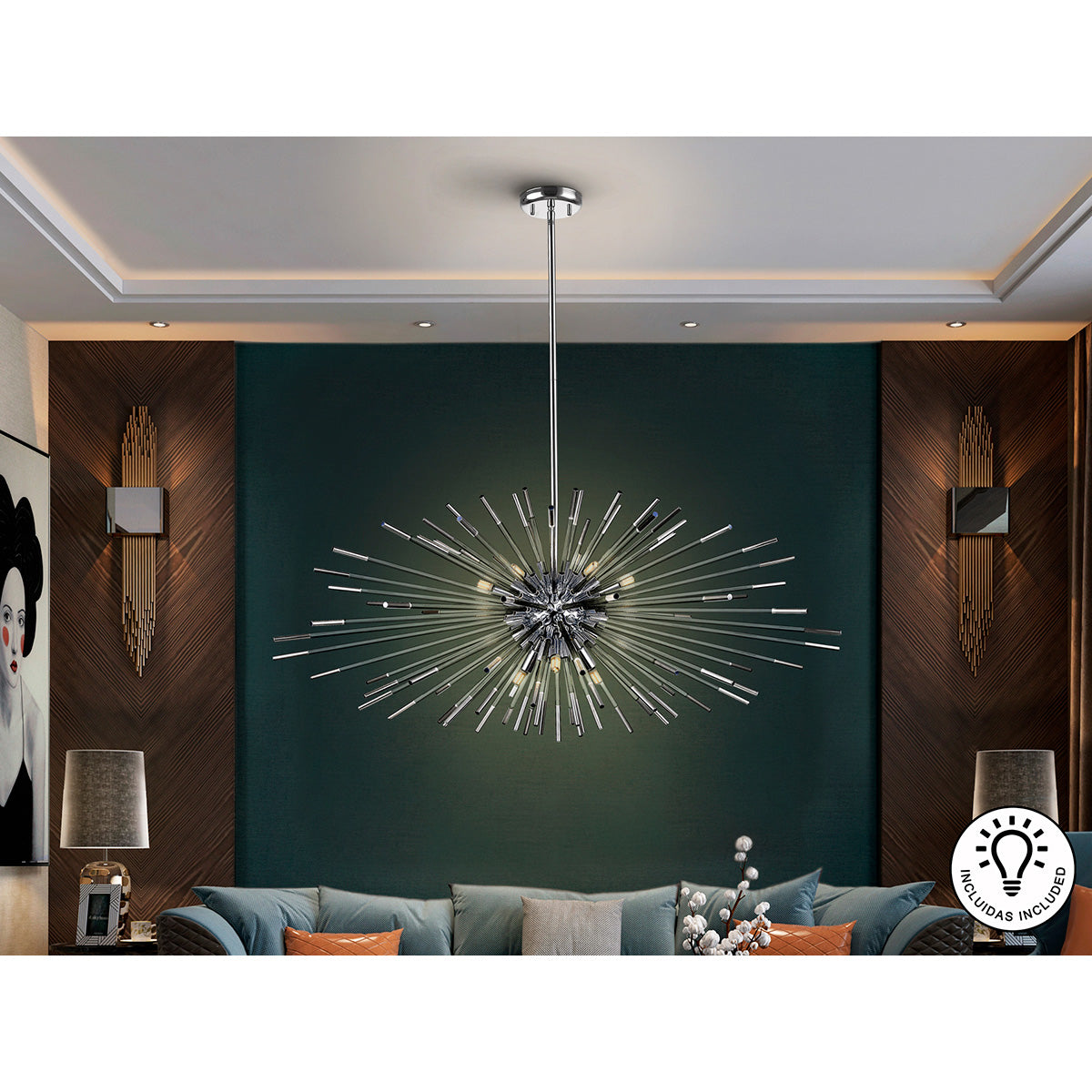 LAMPĂ EVASION, 9L, CROM