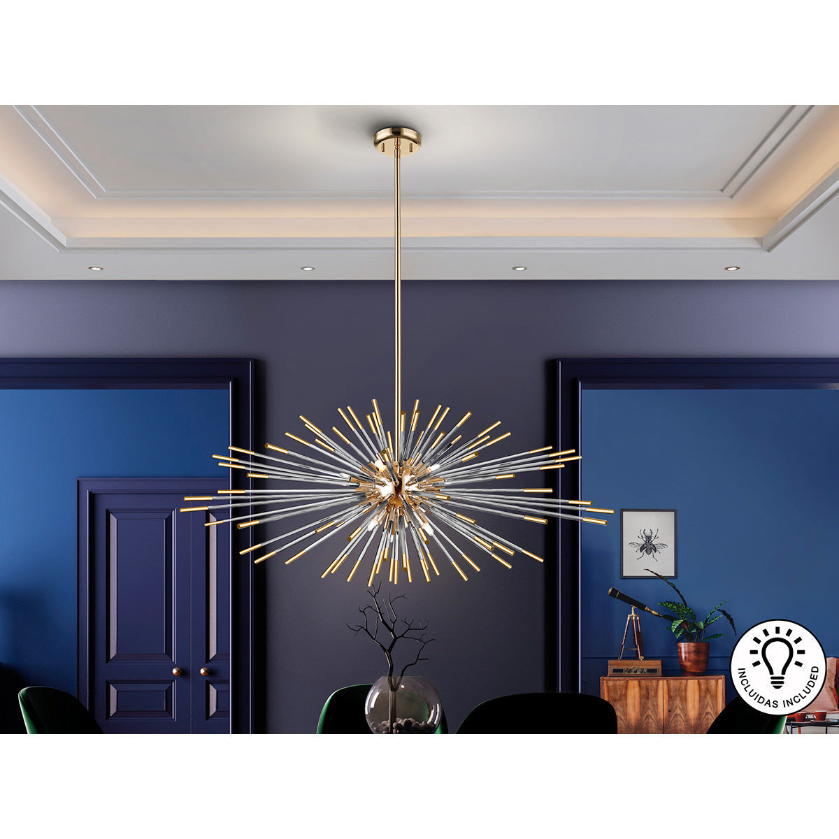 LAMPĂ EVASION, 9L., AUR